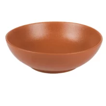 Saladier rouge terra 24 cm vue du dessus