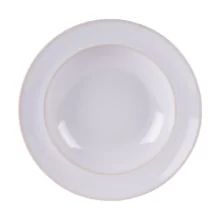 Assiette blanche en grès à pâtes 29 cm vue du dessus