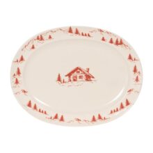 Photo Plat ovale Alpages rouge 42x30 cm collection automne hiver 2026