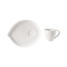 photo Tasse à café 9 cl et soucoupe collection Dahlia automne hiver 2026 en porcelaine