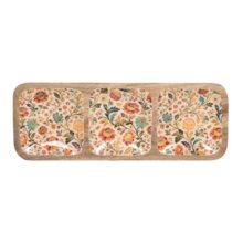 Plat apéritif avec 3 compartiments Alba en manguier 38x14 cm automne hiver 2026
