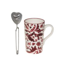 Coffret thé avec infuseur Romane rouge 40cl