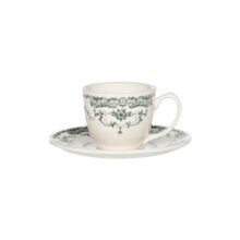 photo tasse sous-tasse 9cl verte collection Elise faïence collection automne hiver 2026
