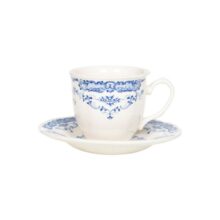 photo tasse sous-tasse 20 cl bleue collection Elise faïence collection automne hiver 2026