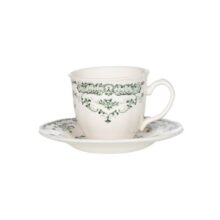 photo tasse sous-tasse 20 cl verte collection Elise faïence collection automne hiver 2026