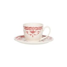 photo tasse sous-tasse 9cl rouge collection Elise faïence collection automne hiver 2026