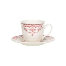 photo tasse sous-tasse 20 cl rouge collection Elise faïence collection automne hiver 2026